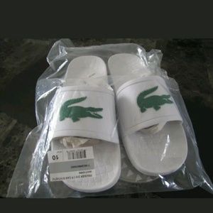 Lacoste slide sandals size 10 brand new